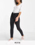 Фото #1 товара Miss Selfridge Petite Lizzie high waist authentic ripped skinny jeans in black