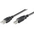 Фото #1 товара Wentronic USB 2.0 Hi-Speed Cable - black - 1 m - 1 m - USB A - USB B - USB 2.0 - 480 Mbit/s - Black