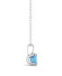 Gemstone Pendant Necklace in Sterling Silver