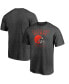 Фото #2 товара Men's Heathered Charcoal Cleveland Browns Showtime Logo T-shirt