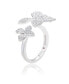 Фото #5 товара Кольцо Suzy Levian Double Flower CZ Silver