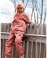 ფოტო #3 პროდუქტის Girl Hooded Color block Parka Ancient Rose - Child