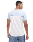 Фото #2 товара French Connection block piping t-shirt in sky blue & white