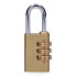 Combination padlock EDM Brass