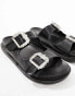 Фото #3 товара Glamorous rhinestone buckle slides in black