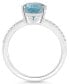 Women's Sky Blue Topaz (3-2/3 ct.t.w.) and Diamond (1/10 ct.t.w.) Ring in Sterling Silver