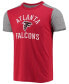 Фото #2 товара Men's Red, Gray Atlanta Falcons Field Goal Slub T-shirt