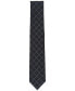 ფოტო #2 პროდუქტის Men's Mathison Grid Slim Tie, Created for Macy's