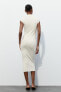 Ribbed dress with polo collar