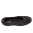 Trotters Gia T2252-001 Womens Black Wide Leather Slip On Ballet Flats Shoes