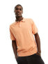 Levi's knitted polo shirt with small logo in orange