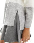 New Look colour block jumper in grey