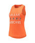 Women's Green, Orange Miami Hurricanes Tank Top and Pants Sleep Set