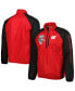 Men's Red and Black Wisconsin Badgers Point Guard Raglan Half-Zip Jacket