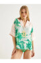 Фото #15 товара Пижама Koton Tropical Printed Button-Down Shortsleeve