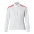 MASCOT Food & Care 20062 half zip sweatshirt White / Traffic Red, M - фото #1