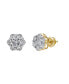 Фото #1 товара Серьги LuvMyJewelry Round Cut Diamond Cluster