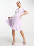 Фото #7 товара Closet London Petite wrap front pleated mini dress in lavender