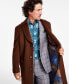 Men's Classic-Fit Medium Weight Solid Wool Blend Overcoats