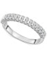 ფოტო #1 პროდუქტის Diamond Double Row Band (1/2 ct. t.w.) in 14k White Gold