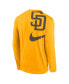 Men's Gold San Diego Padres Large Swoosh Back Legend Performance T-Shirt