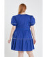 Фото #3 товара Women's Plus Size Piping Detailed Mini Dress