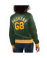 Women's Green Green Bay Packers Full Count Satin Full-Snap Varsity Jacket