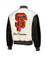Фото #3 товара Men's White San Francisco Giants Full-Snap Varsity Jacket