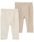 Фото #5 товара Baby 2-Pack PurelySoft Pull-On Pants NB