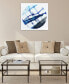 Blue Stripes 2 Frameless Free Floating Tempered Glass Panel Graphic Abstract Wall Art, 38" x 38" x 0.2"