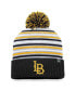 Фото #1 товара Men's Black Cal State Long Beach The Beach Dash Cuffed Knit Hat with Pom