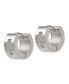 ფოტო #3 პროდუქტის Stainless Steel Polished with CZ Cross Hinged Hoop Earrings