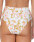 ფოტო #2 პროდუქტის Juniors' Floral-Print Tropics High Waist Bikini Bottoms