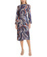 ფოტო #1 პროდუქტის Women's Tie-Waist Wavy-Print Dress