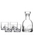Фото #1 товара Mount Everest Crystal Whiskey Decanter with Glasses, Set of 5