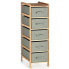 Chest of drawers Grey Wood Textile 34 x 103 x 36 cm (2 Units)