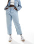 Фото #10 товара Levi's Plus 501 straight fit crop jeans in light blue