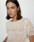 Фото #2 товара Women's Openwork Details Knitted Jumper