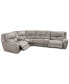 Фото #11 товара CLOSEOUT! Terrine 6-Pc. Fabric Sectional with 2 Power Motion Recliners and 2 USB Consoles, Created for Macy's