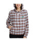 Фото #1 товара Women's Navy/Orange Miami Dolphins Sienna Flannel Long Sleeve Hoodie Top