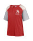 ფოტო #3 პროდუქტის Women's Red Georgia Bulldogs Underline Harvey Colorblock Raglan Henley T-shirt