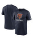 Фото #3 товара Men's Navy Chicago Bears Infographic Performance T-shirt