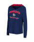 ფოტო #3 პროდუქტის Women's Navy Gonzaga Bulldogs Catalina Hoodie Long Sleeve T-shirt