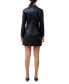 ფოტო #2 პროდუქტის Women's Crolenda Faux-Leather Blazer Dress