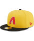 Фото #4 товара Men's Yellow, Black Arizona Diamondbacks Grilled 59FIFTY Fitted Hat