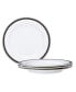 Фото #1 товара Austin Platinum Set of 4 Bread Butter and Appetizer Plates, Service For 4