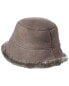 Фото #2 товара Surell Accessories Shearling Bucket Hat Women's Grey