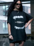 Фото #5 товара Murci oversized design studio motif t-shirt in black