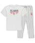 Фото #4 товара Пижама Concepts Sport Белая с синими полосками для мужчин St. Louis Cardinals Big and Tall