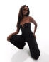 Фото #2 товара ASOS DESIGN bandeau hardwire trim jumpsuit in black